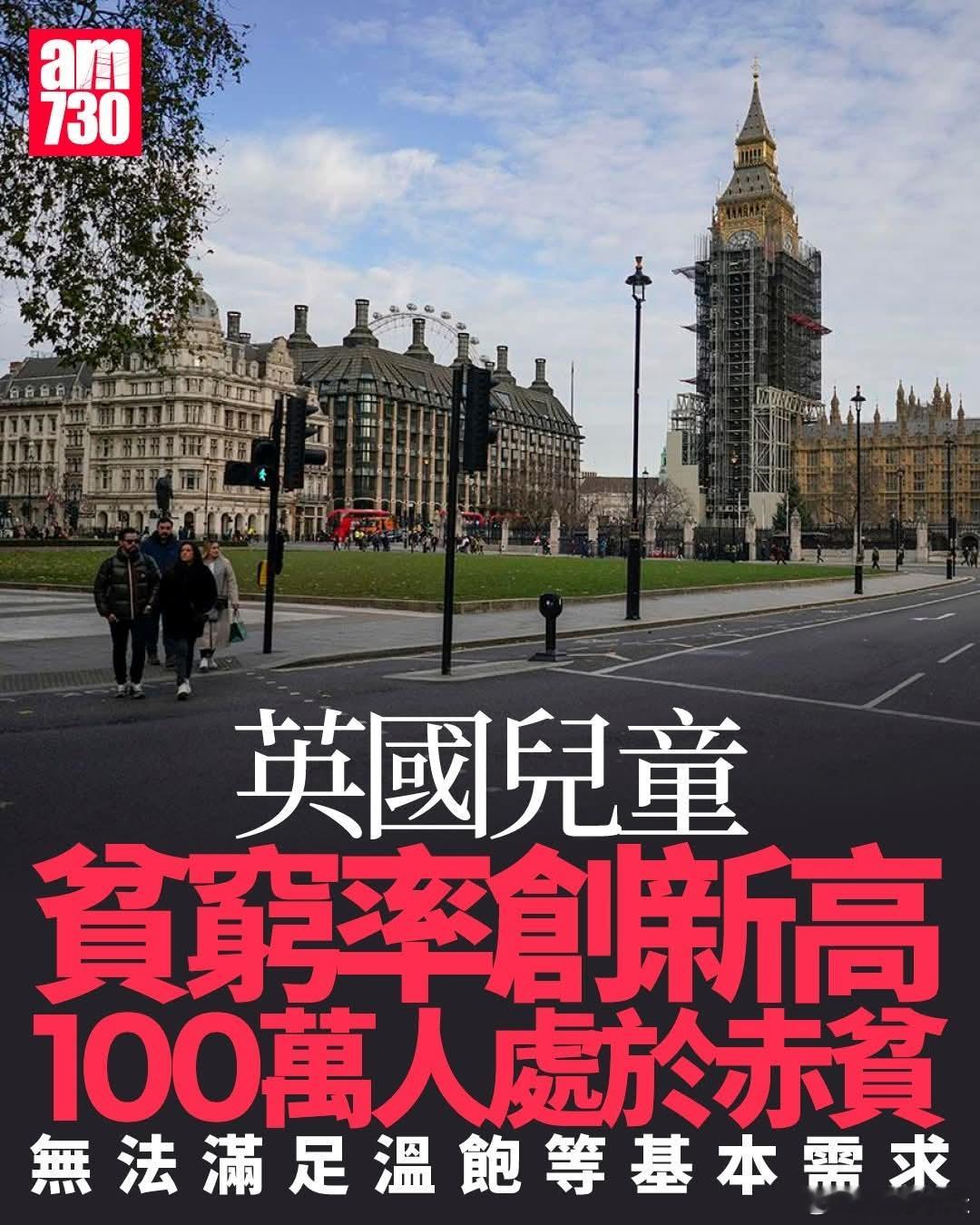 英国儿童贫穷率历史新高　100万人沦赤贫难满足基本生活需求《CNN》11月24日