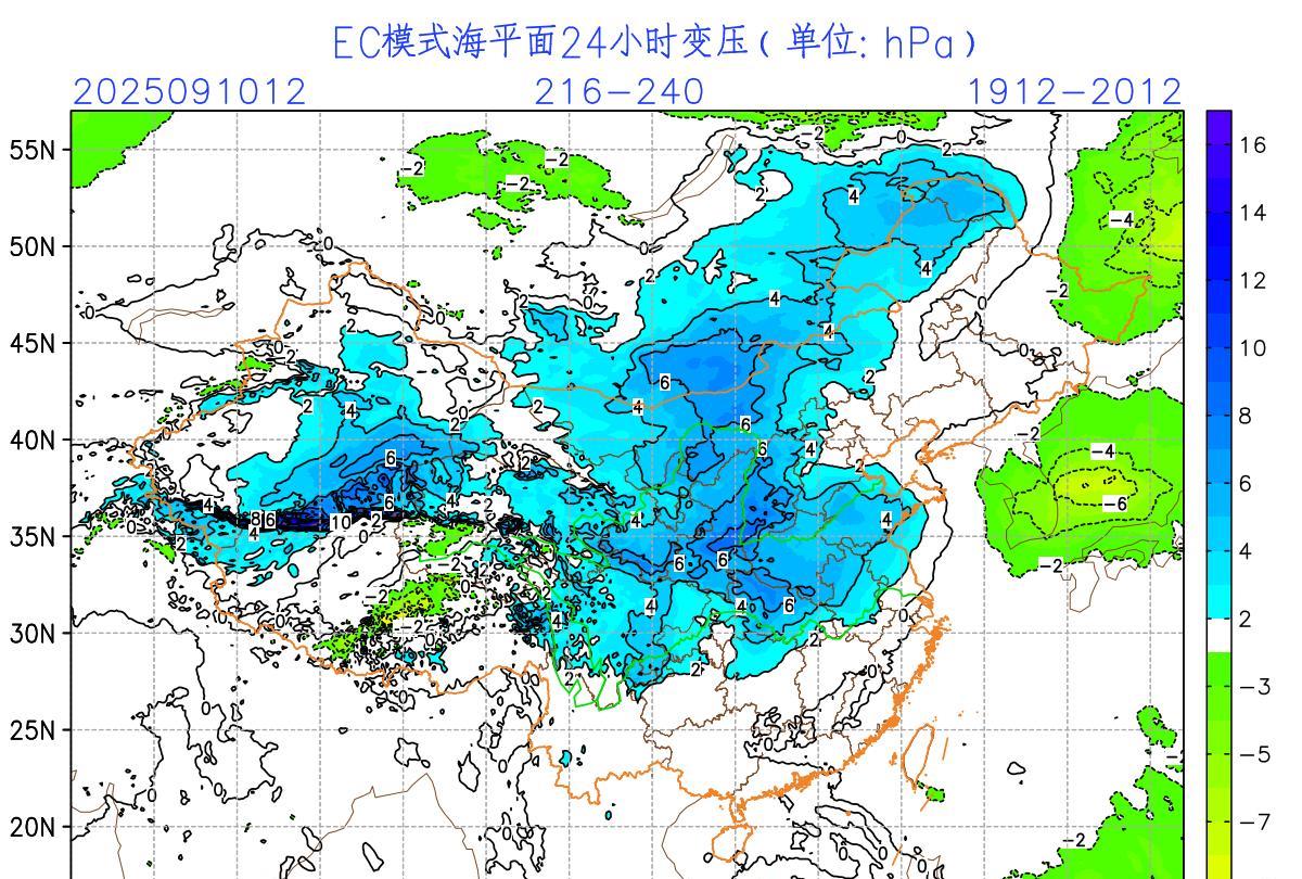 【冷空气展望】从欧洲中心的预报图可以看出，17号开始冷空气增强，海平面气压升高，