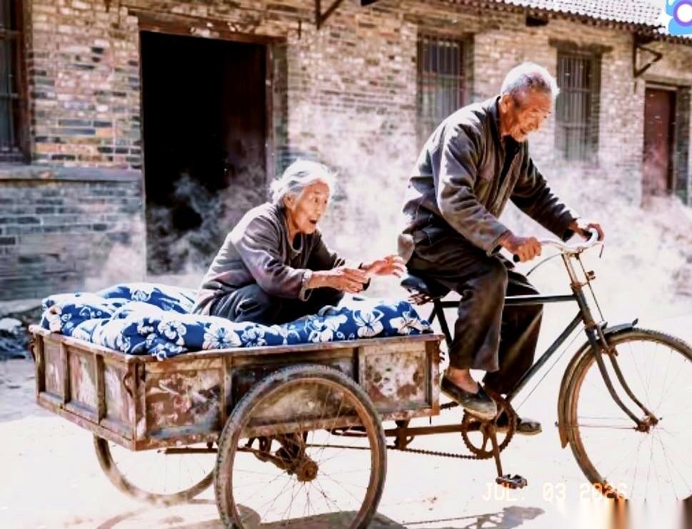 那把冰凉的铜钥匙塞到我手心的时候，我婆婆，那个连自己儿子叫啥都快忘了的老太太，眼