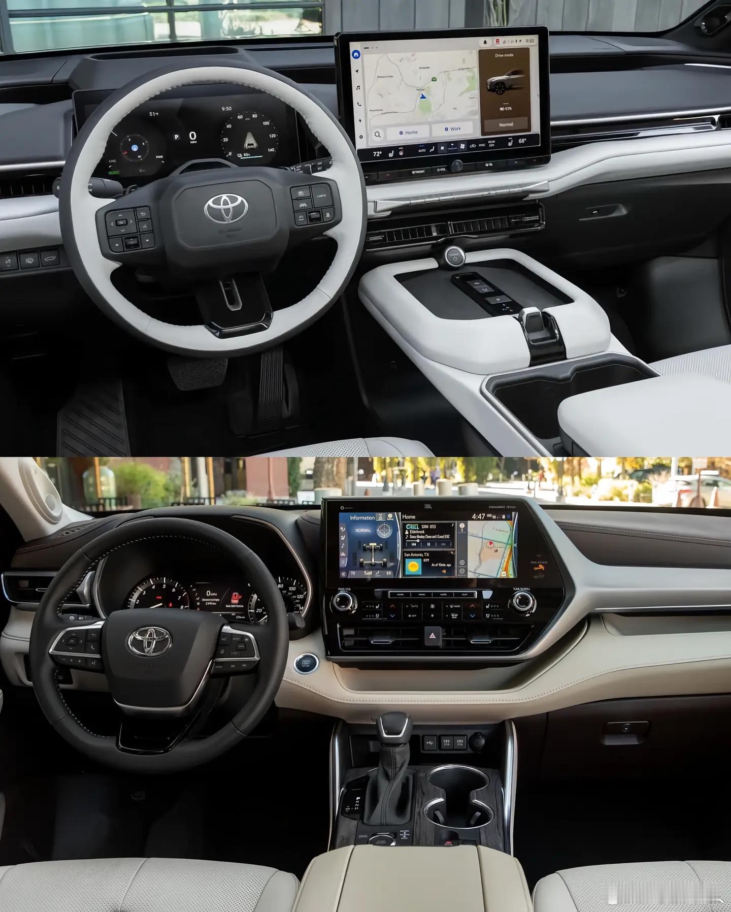 新款汉兰达和现款大对比！外观内饰改变最大，彻底向国产新势力看齐了！2027款汉兰