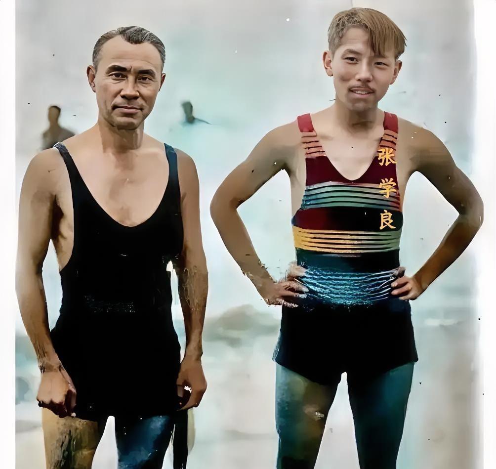 这才是1930年29岁张学良在北戴河游泳时的真实样貌，这不是演戏，也不是电视剧里