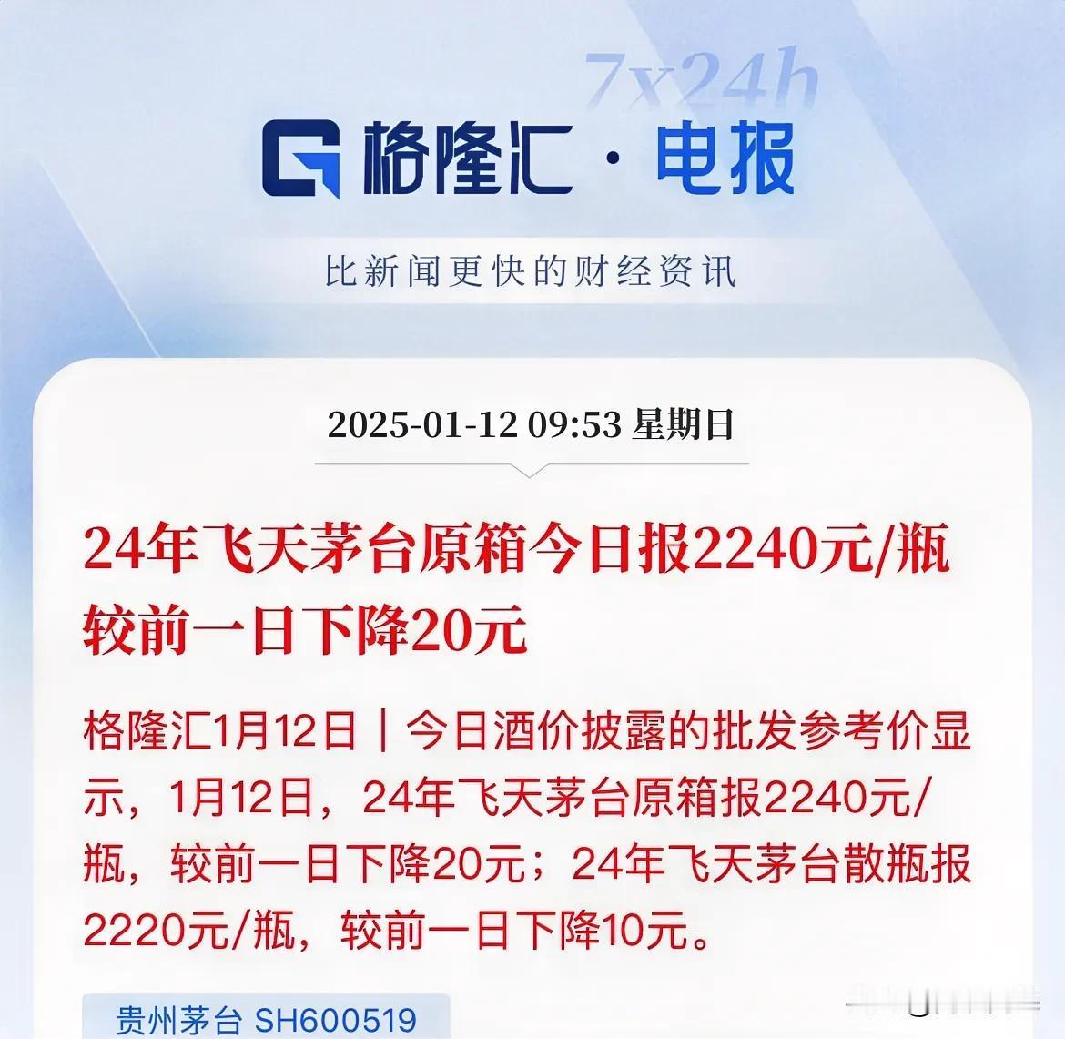 白酒下坡路了！春节来袭，茅台却便宜了白酒低迷已经是近一年以来的事实了，茅子也