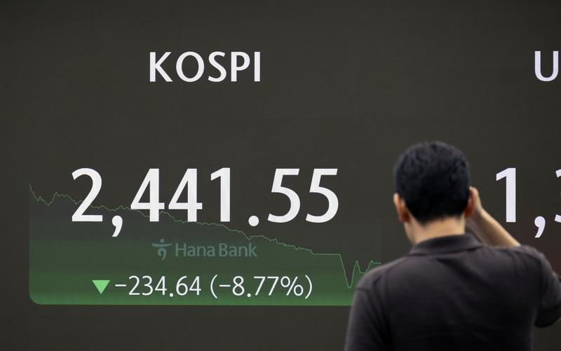 韩国股市大跌触发熔断家人们快看全球市场大震动！韩国股市遭遇“黑色星期一”，KO