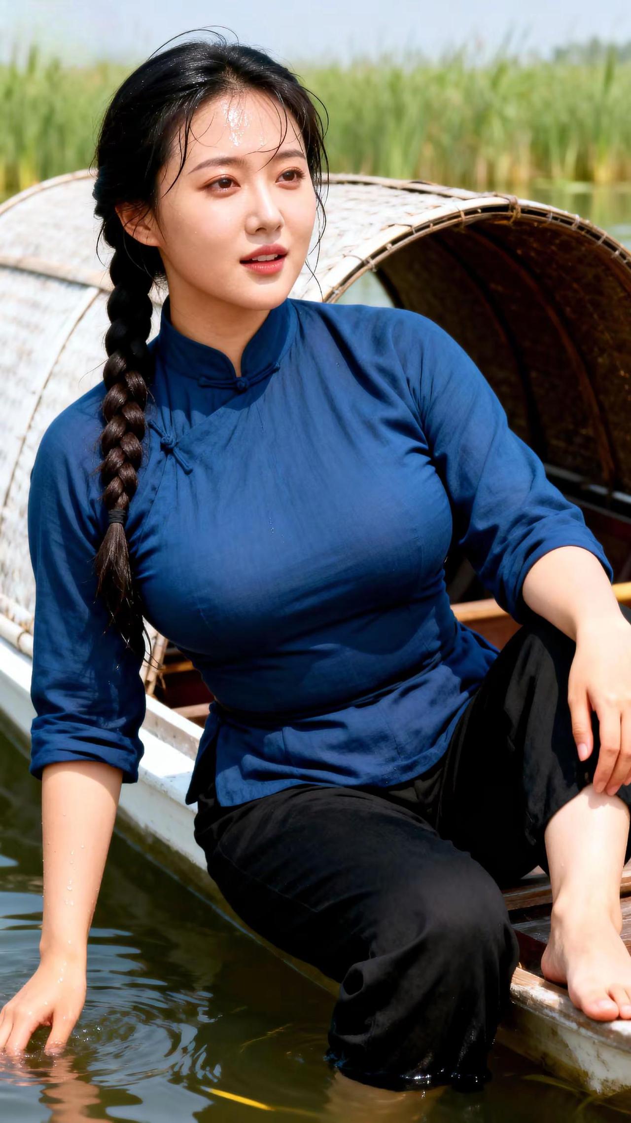 梦里水乡。日常分享摄影分享国风古韵山里姑娘