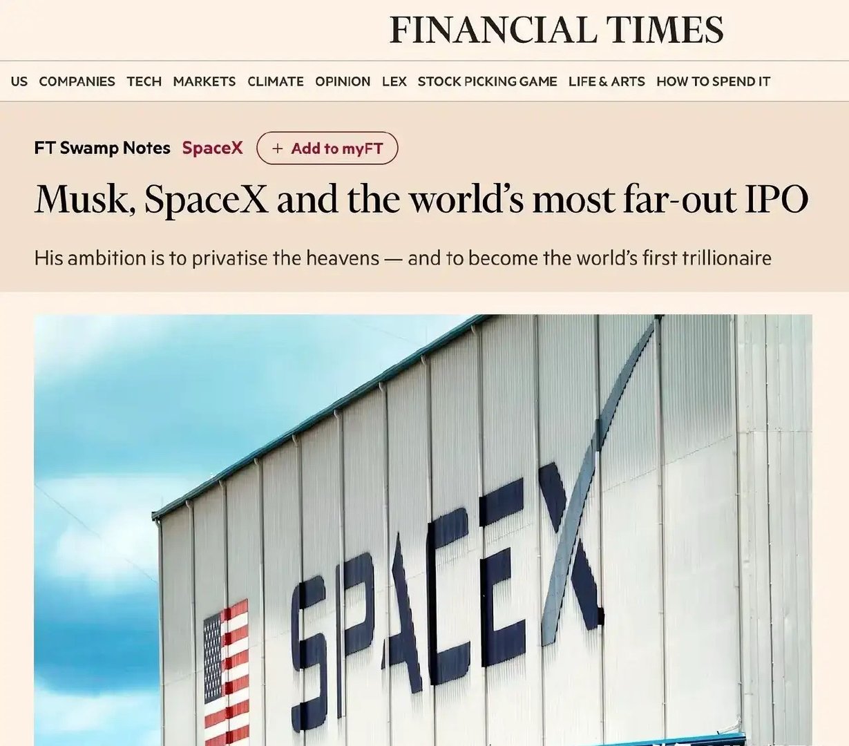 昨夜SpaceX在纳斯达克敲钟上市，股票代码SPCX，发行价135美元，募资7
