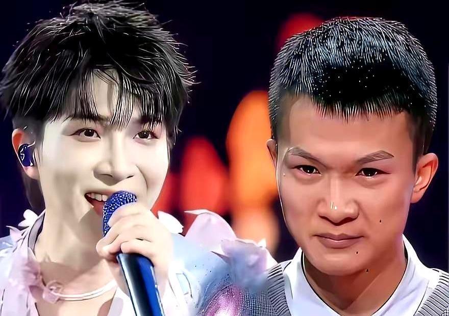 早年的周深，短发黑皮，眉毛淡得像两条没墨的线，一上镜就垂嘴角，满脸写着“我没钱”