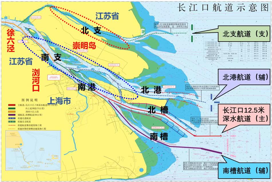 如果崇明当时不划给上海，长江口航道南支，会不会有一半属于南通？从现在的长江口