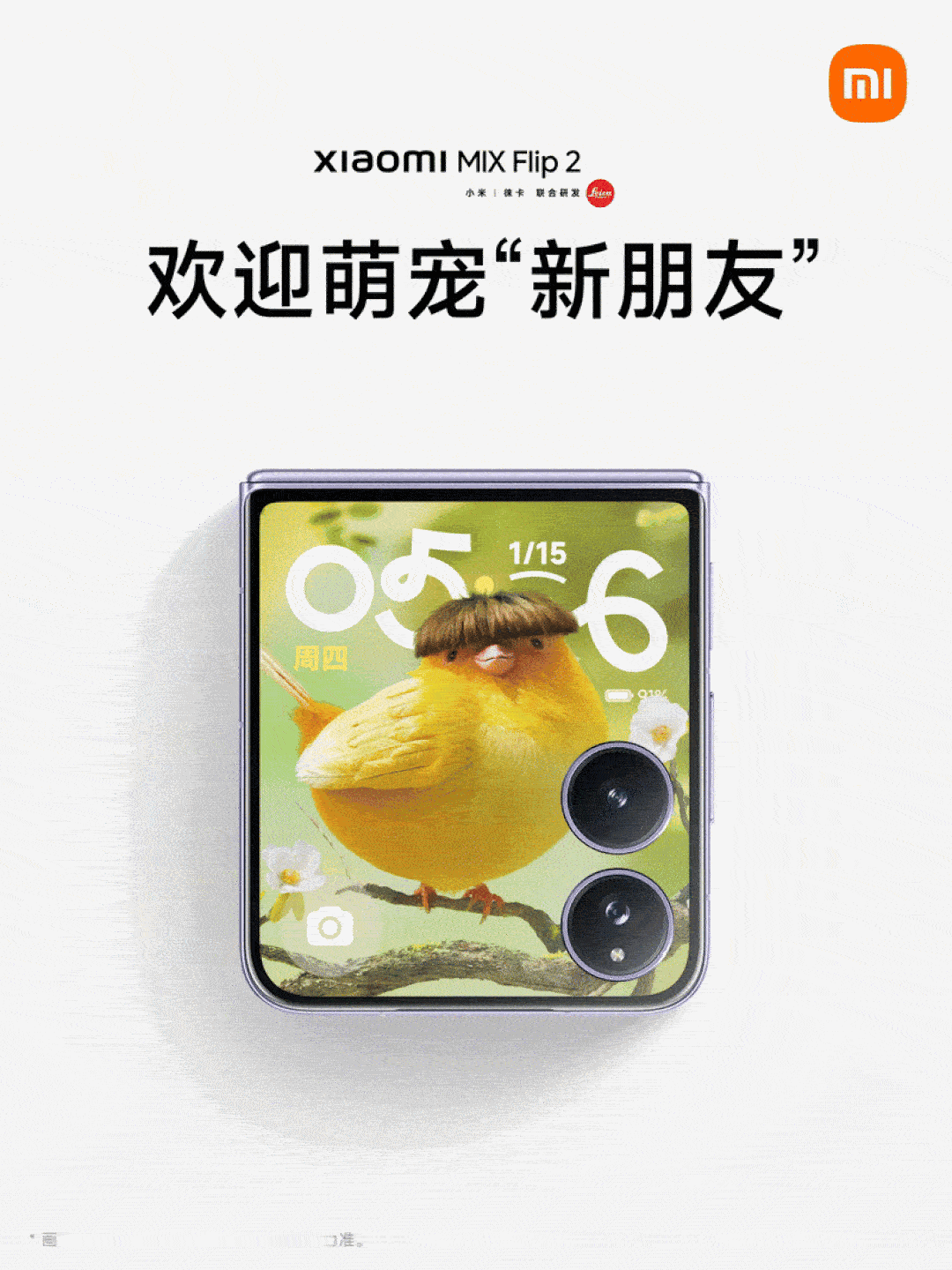 卢伟冰的宠物是锅盖头鸟要说小折叠屏的情绪价值当属外屏宠物了，无聊的时候看几眼，他