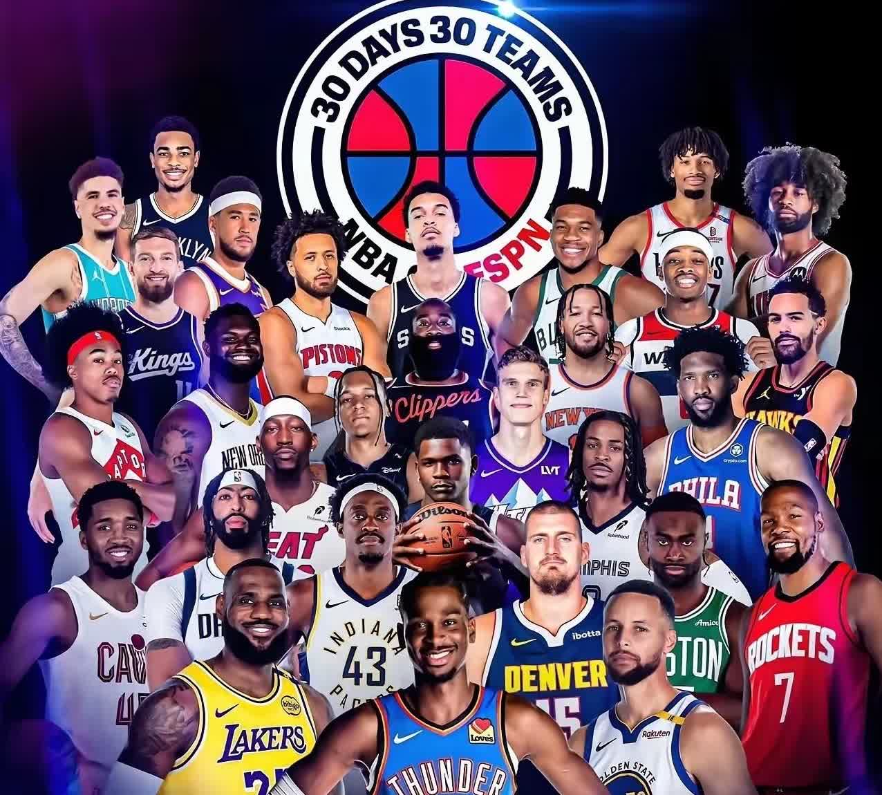 近期，美国媒体ESPN评选各队领军人物，不知不觉间，哈登再度成为球队老大。想