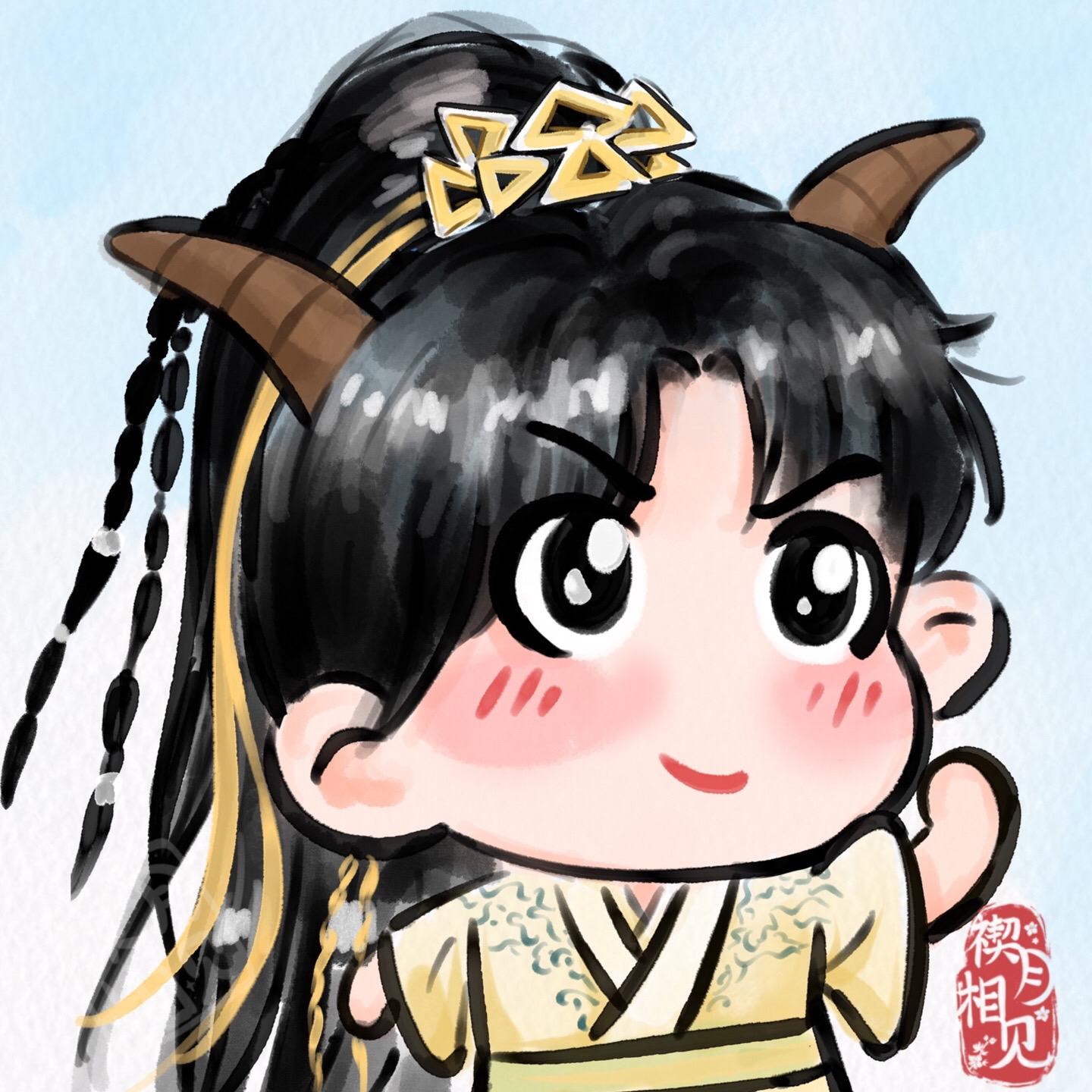 秋水也是个慢慢长大的小羊，一天一天更坚强。画了几个多巴胺萧秋水版的小羊...