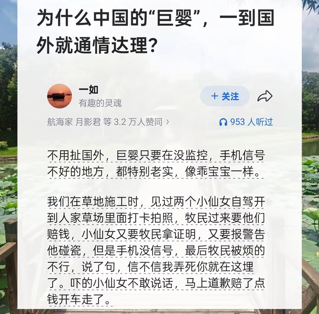 为什么国内的巨婴，到了国外就安分了？