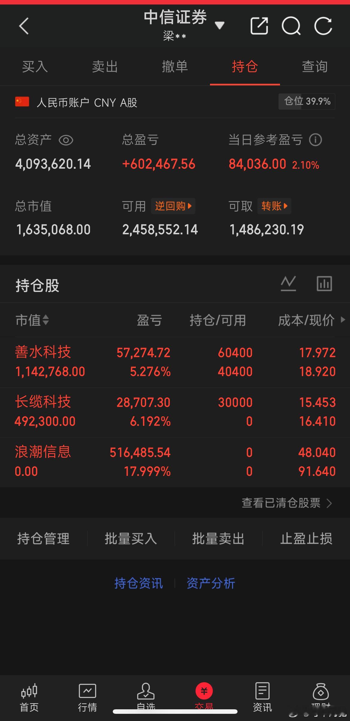 $善水科技(SZ301190)$做了T$浪潮信息(SZ000977)$清