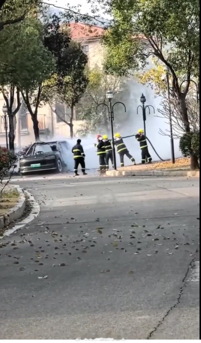 问界M9起火声明找来视频看了下，这种能用水浇灭的我感觉不用声明，电池起火用谁是