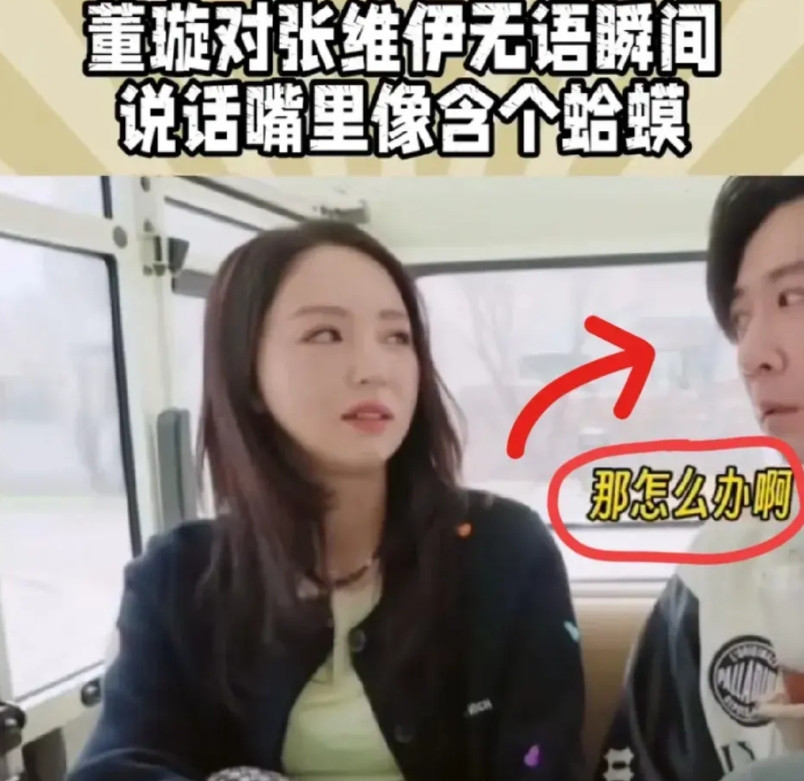 董璇这个不耐烦的表情，已经后悔得不行了，只是自己不愿意承认，在车上董璇说想带张维