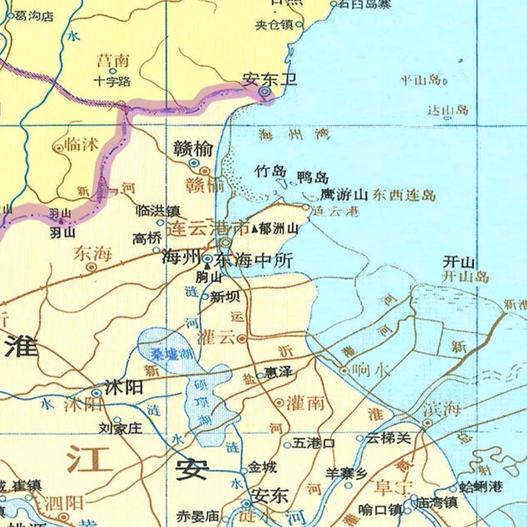 很早以前连云港还是一座孤悬海外的岛屿，镇江那时叫镇海，扬州称广陵，广陵城外能看到
