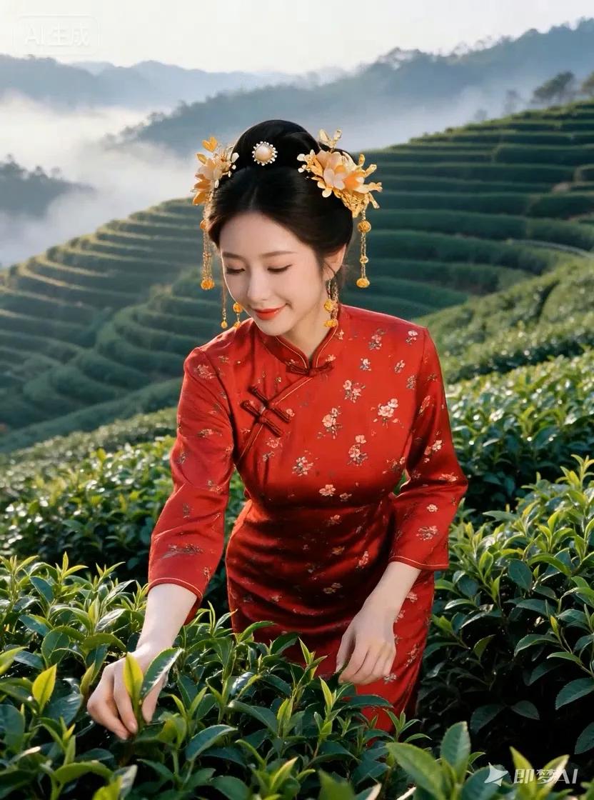 七绝●高山好茶/古韵烟环雾绕似披纱，露沐霜滋出好茶。雨洗风吹光照够，