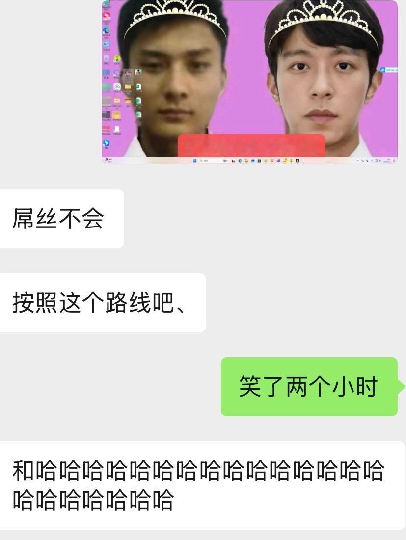 看自己电脑壁纸笑了一个小时。