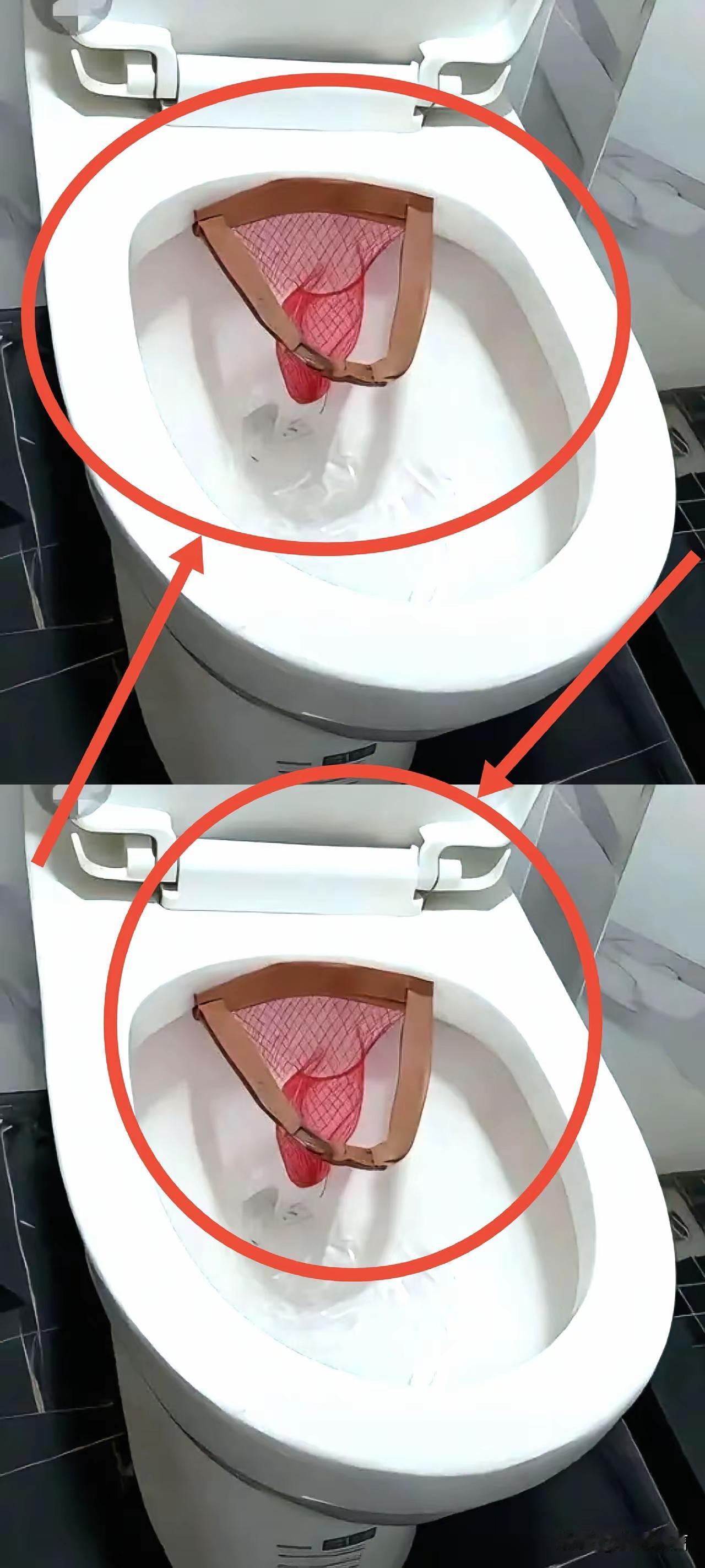 不懂就问。有人在马桶上设置了这个装置。说是马桶过滤网，拖地的水头发多，防堵。还有