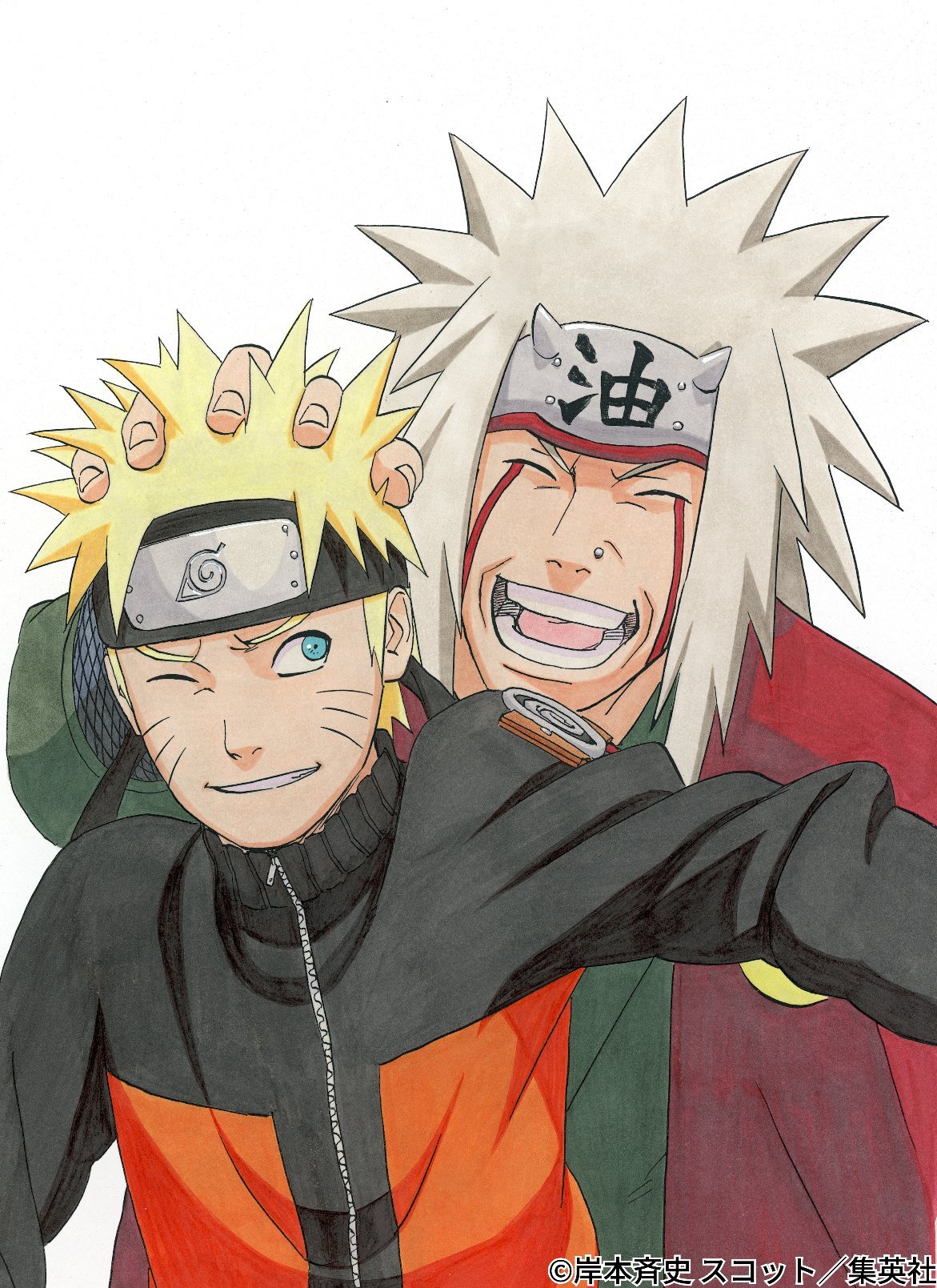 【火影忍者官方最新发布了推文】今天是“笑颜日”并附上了自来也摸鸣人头的场景看