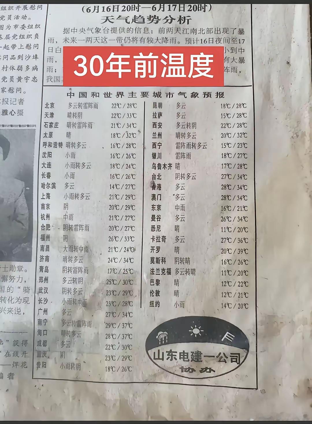 30年前的温度可比现在凉快的不是一星半点啊[doge]​​​