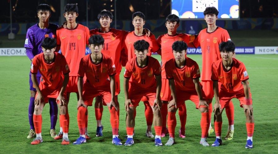 在周二进行的2026年U17男足亚洲杯半决赛中，中国足球u17队以2:0战胜澳