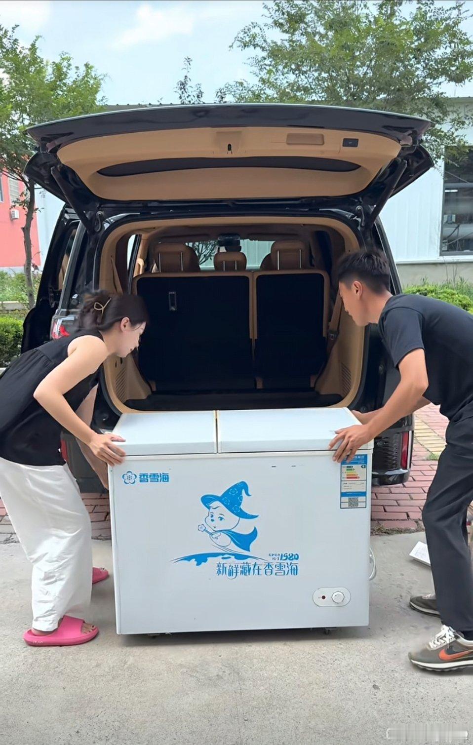 岚图的后备箱这么大吗？？可以放一台冰柜？​​​