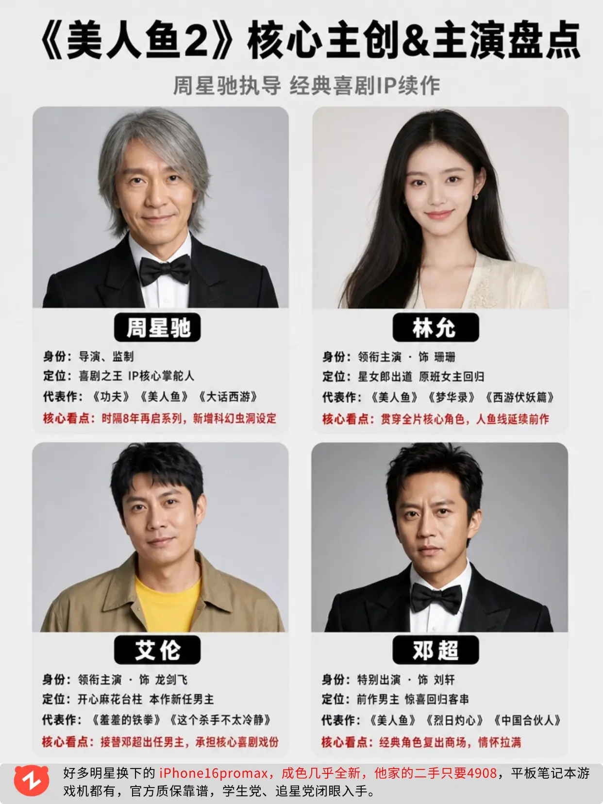 《美人鱼2》终于要上映了，大家期待吗？时隔八年回归，林允继续出演女主...