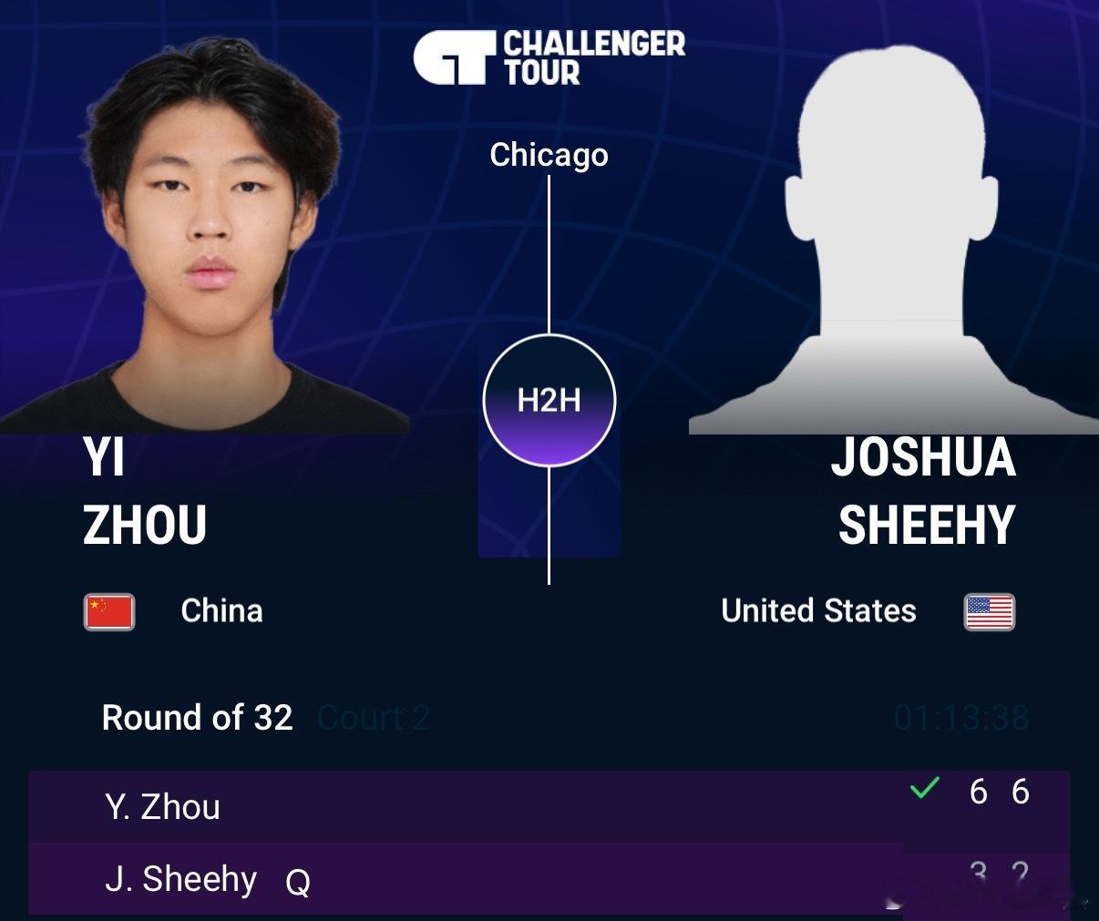 芝加哥站：周意首轮过关，吴易昺今晚出战💪ATP挑战赛美国·芝加哥站，中国选手
