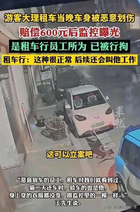 贼喊捉贼！云南大理，男子和朋友来当地游玩，为了方便了一辆新能源轿车，租车费每天3