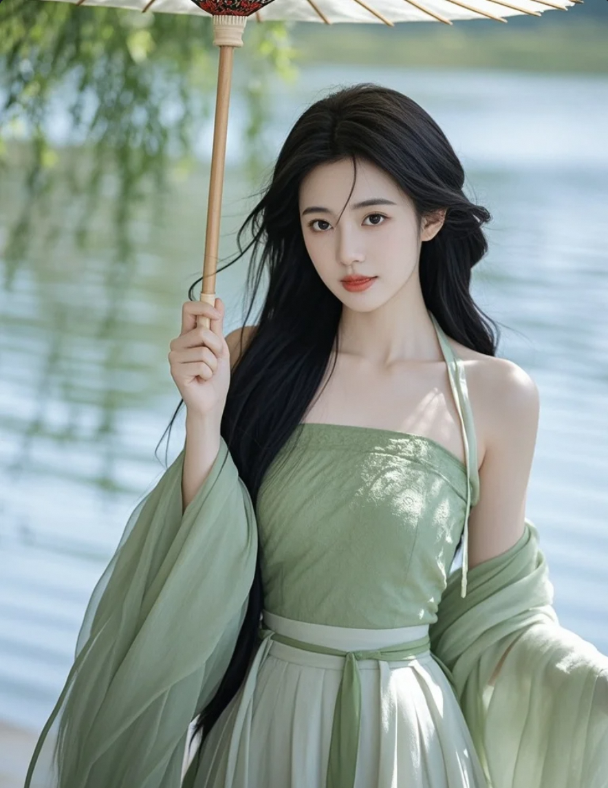 这样的古风美人配上油纸伞，你喜欢吗？