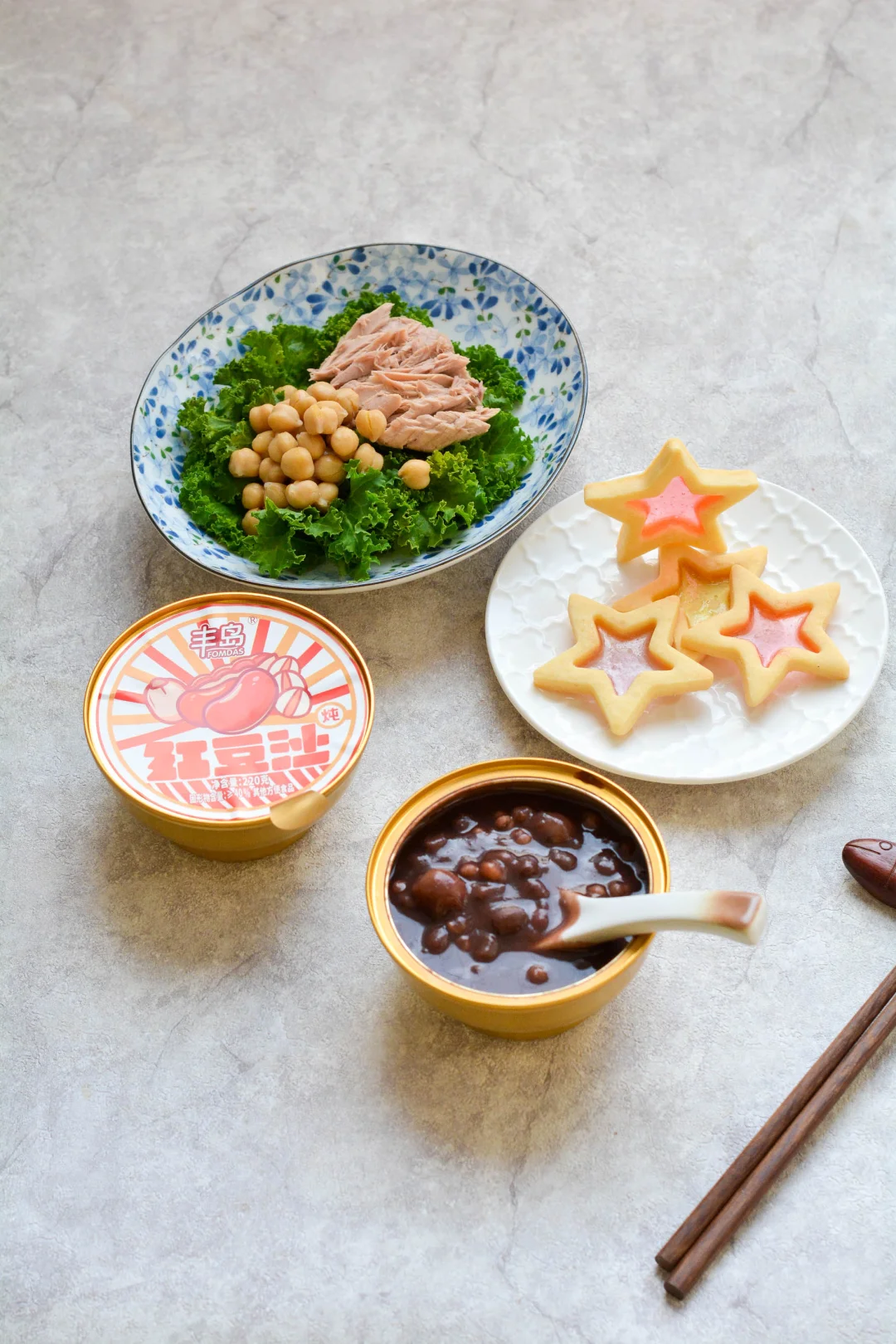 一人食快乐早餐，糯糯的红豆沙太好吃了