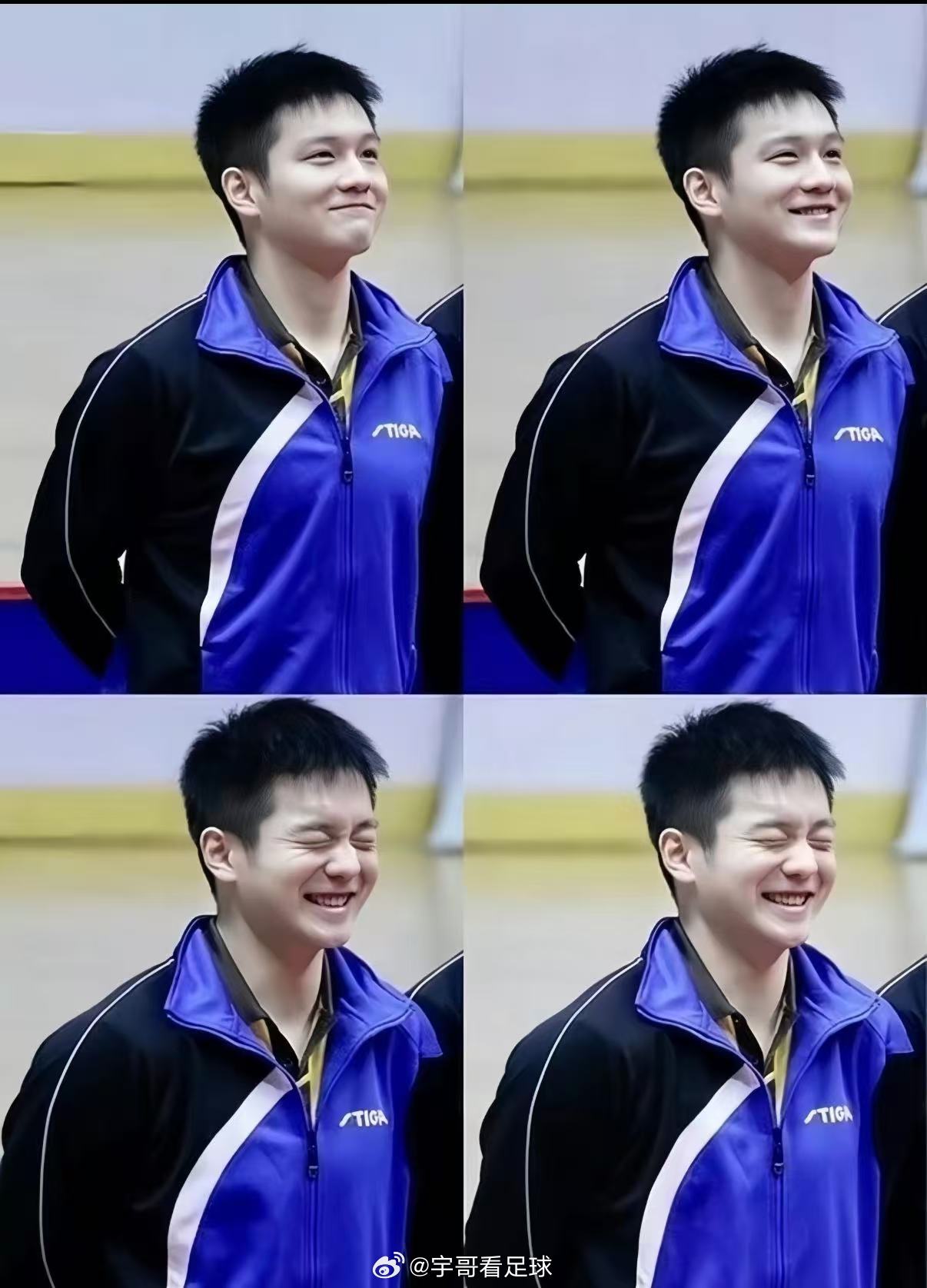 樊振东又被逗笑了眉眼弯弯的笑容超治愈，温柔又有感染力，这样纯粹又暖心的他谁能不爱