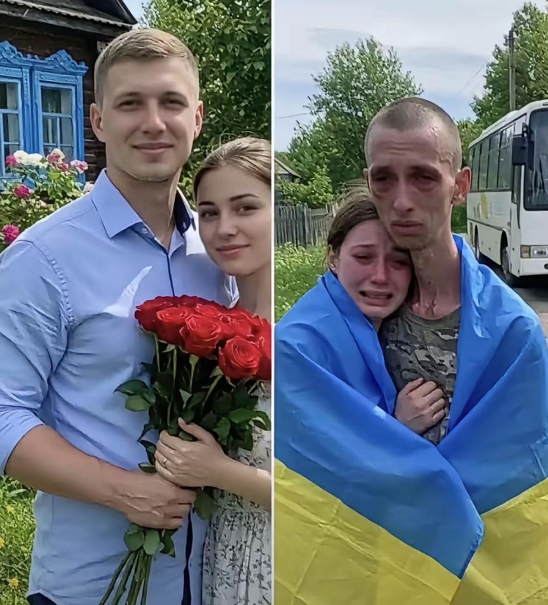 这个对比让人心疼！士兵回家后早已瘦骨嶙峋。双眼麻木！没有一丝光亮。这是一