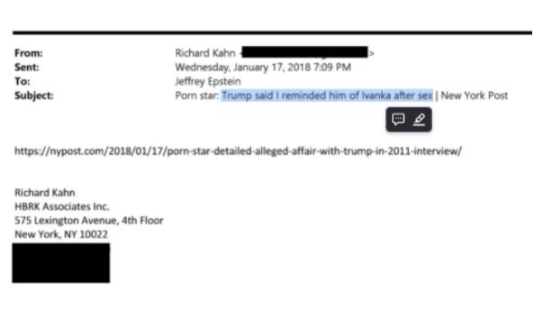 其实，伊万卡和特朗普之间的乱伦事情传了很久了。 又开始传是因为爱泼斯坦档案的