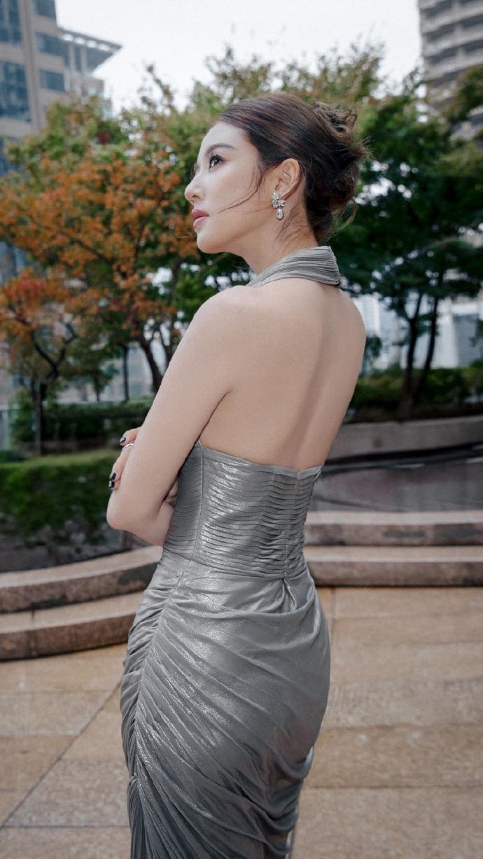 何瑞贤优雅穿搭精选：银妆掠影，浮光流韵。