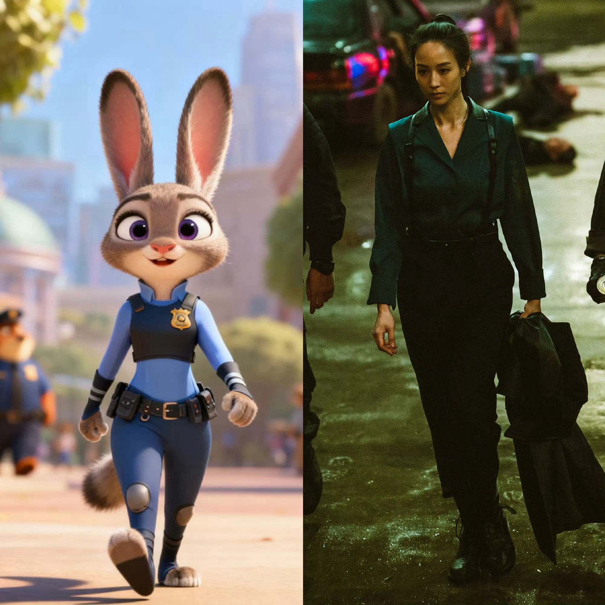 我宣布张钧甯才是最适合演兔子警官的人张钧甯的头骨也太美了吧