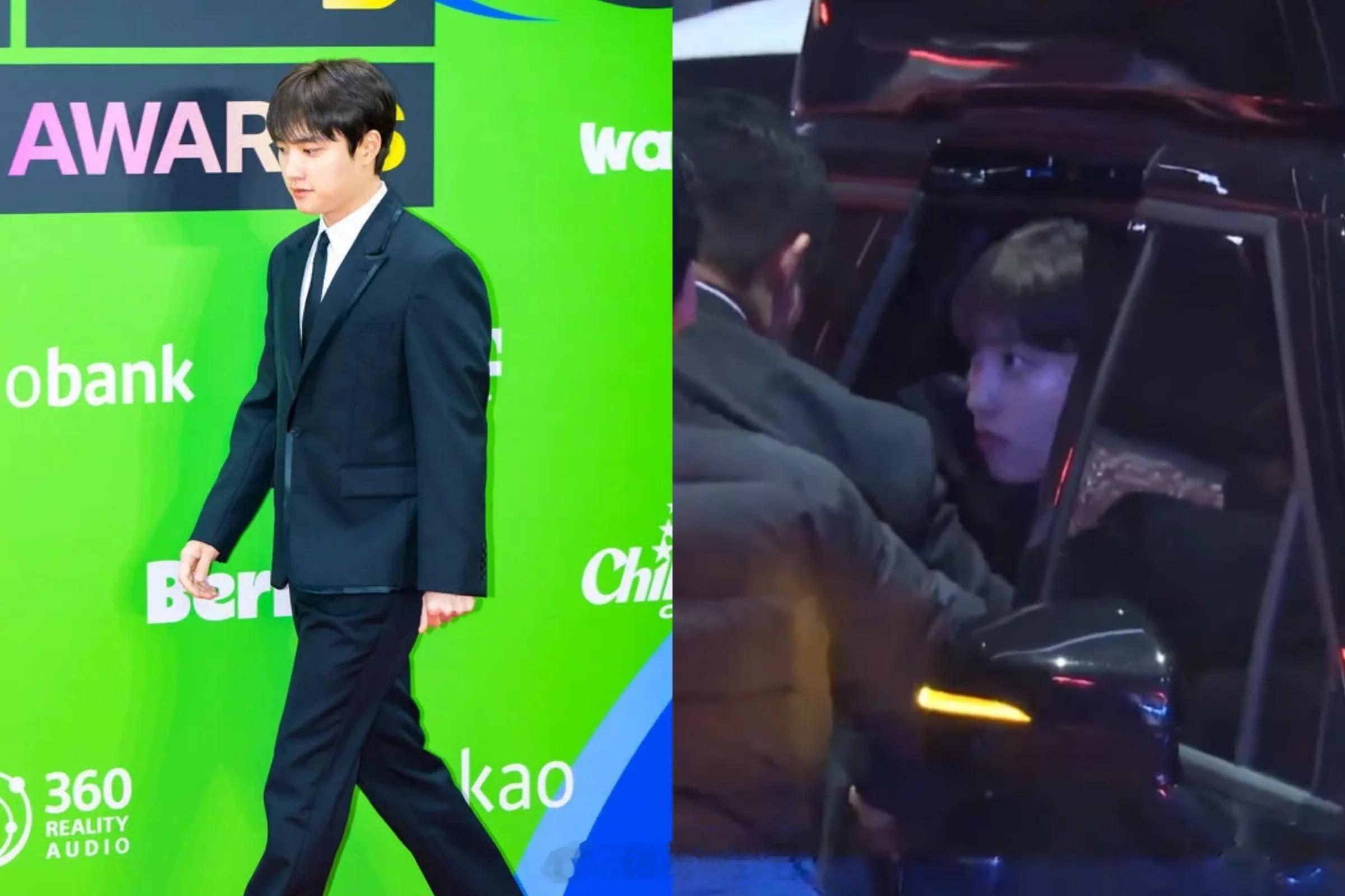 没想到都暻秀趁着颁奖典礼空档，抽空赶赴新罗酒店参加婚礼，在婚礼现场待了5到10分