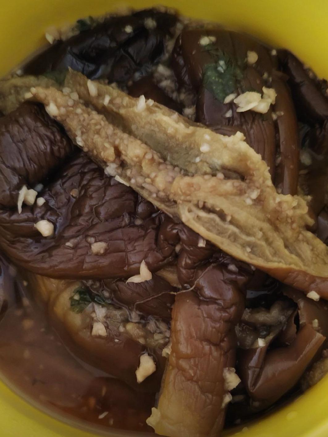蒜茄子腌蒜茄子蒜茄子下饭
