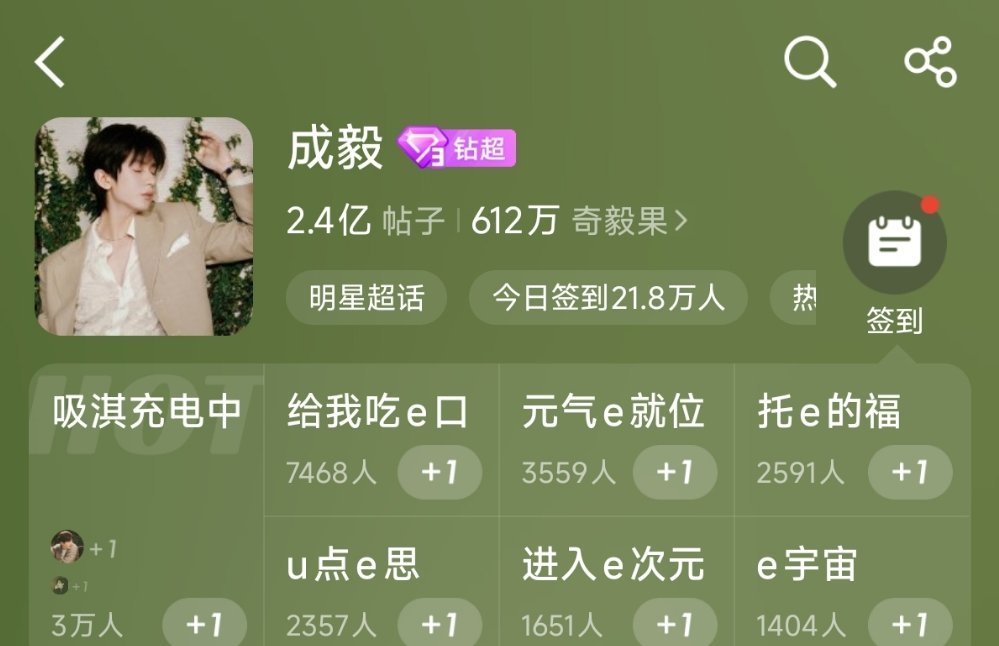 钻三超话状态数量，是不是能看出超话热度是不是真实的梓渝11.4万田栩宁7.2万肖