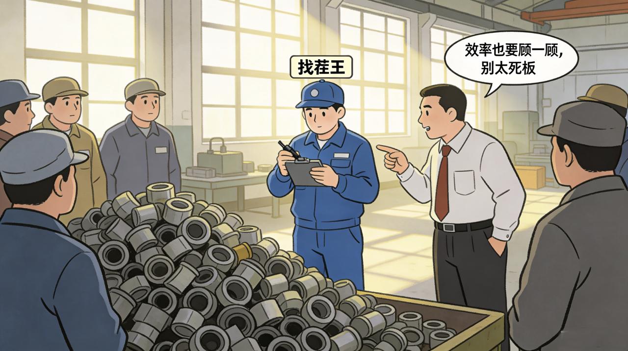 质检员小周有个绰号叫“找茬王”，经他手的次品堆得比别人高三成。车间主任找他谈话：