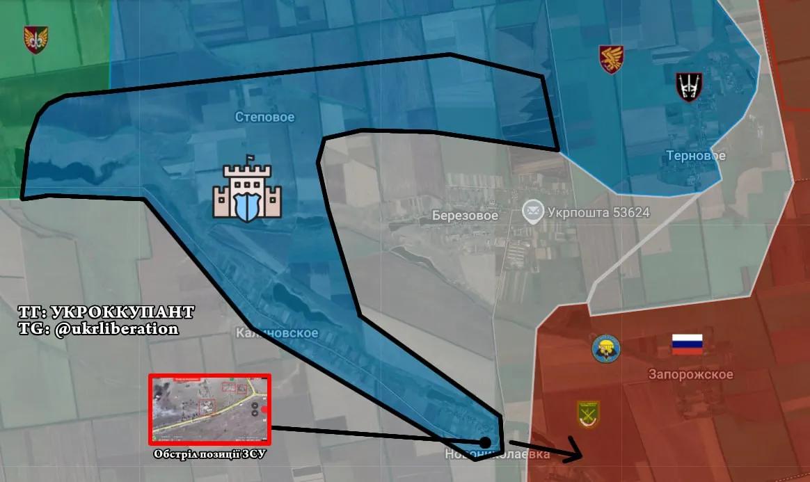 翻译如下：🫡🇺🇦乌军终于占领了第聂伯罗彼得罗夫斯克州的卡利尼夫斯克和