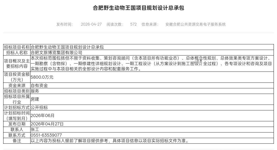 合肥野生王国定名，长隆要来了？合肥人念叨了好几年的新动物园终于有实锤了！不仅