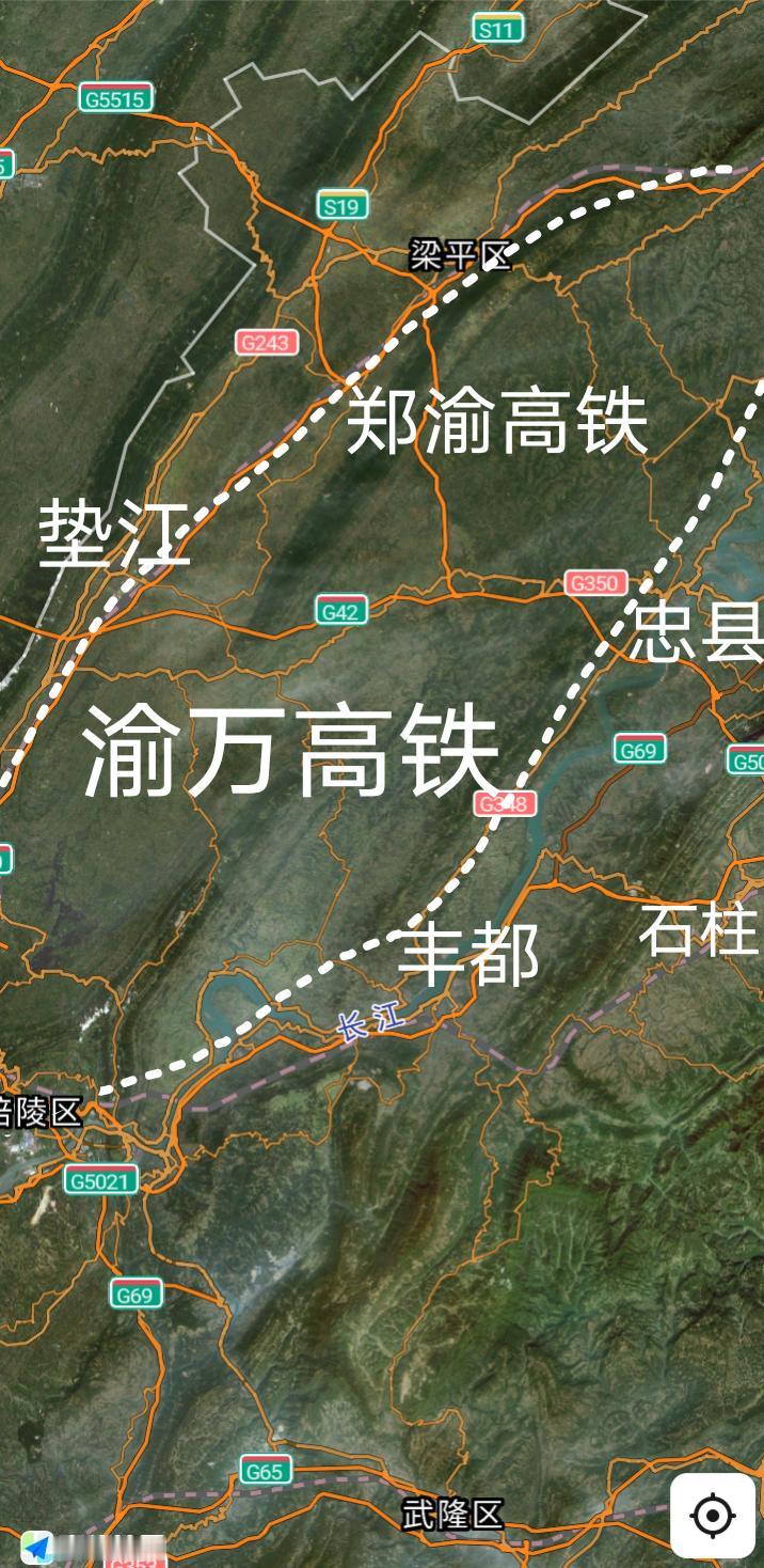 重要进展，重庆途经忠县至万州时速350公里的渝万高铁控制性工程全长约13.3公里