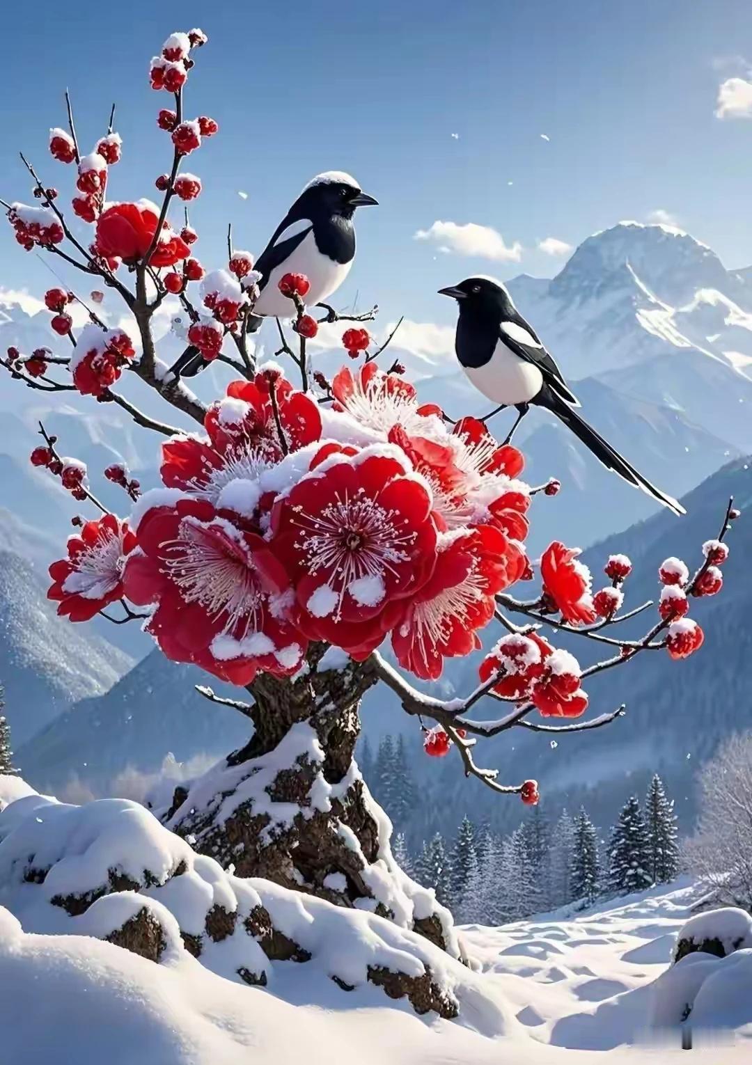 上联：花下幽琴和鸟韵下联：树上蝉鸣伴秋音