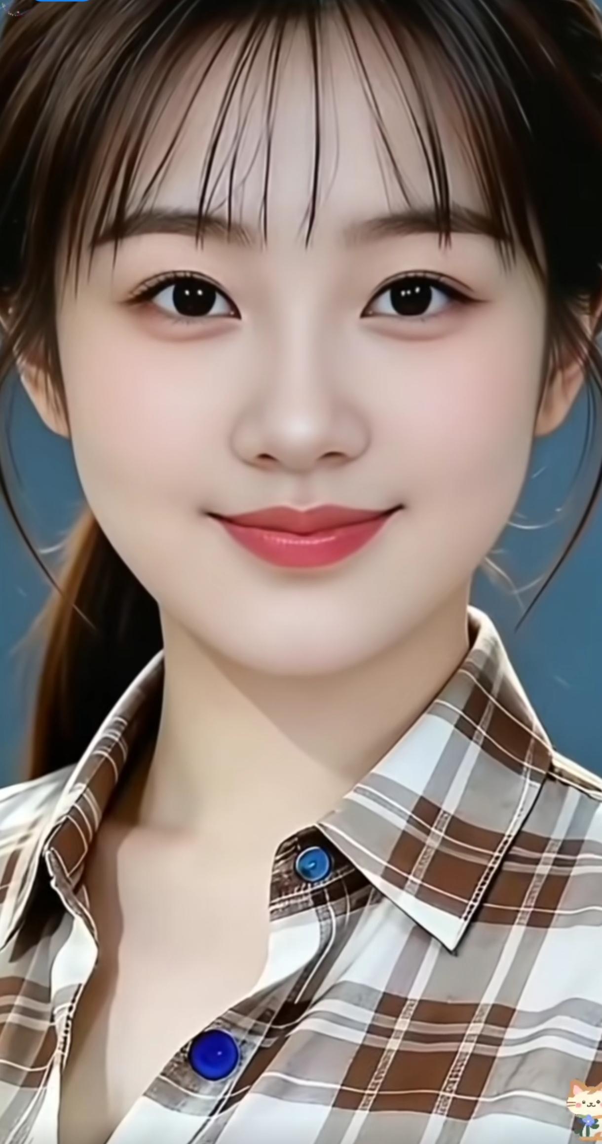 甜美少女心，格子衬衫搭配，元气满满的一天！🌟✨手机每天随手拍甜美学院风衬衫