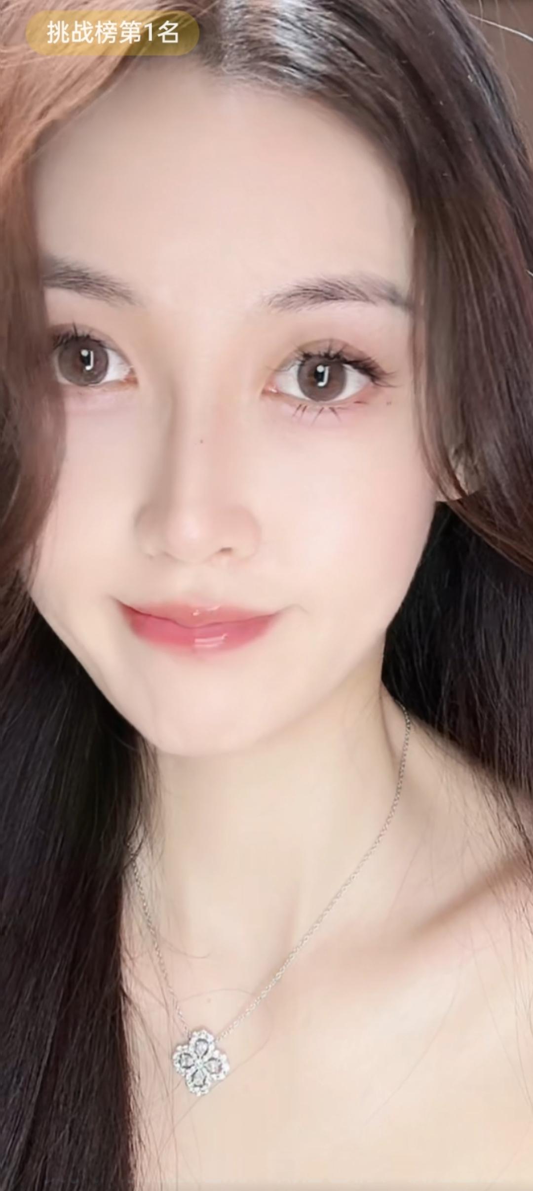 温柔甜美的微笑，闪耀的钻石项链，挑战榜第1名！💖✨