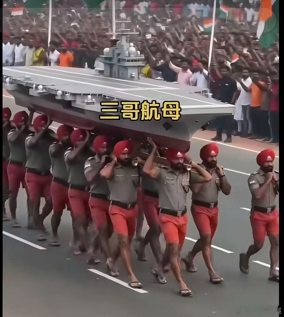 印度的新航母，看着非常霸气，这是要和中国拼一下啊！一定不能小看印度了！