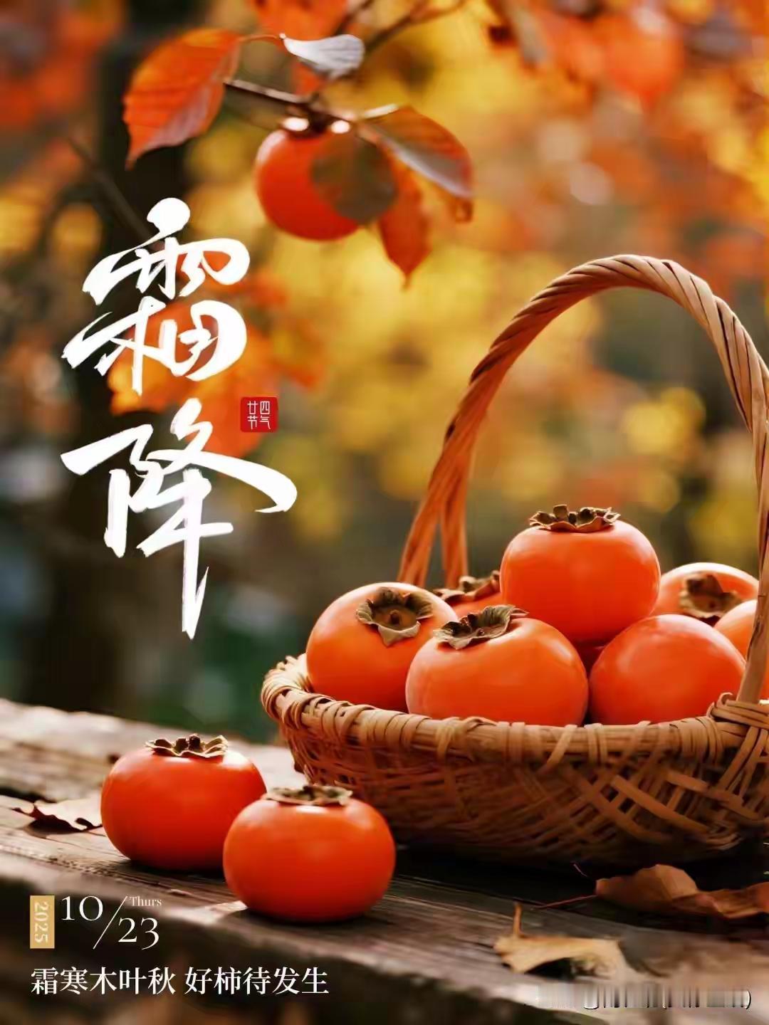 霜降银色浓浓来人间，凛寒疾步到眼前。银寒如季周复始，共享太平内心暖‼️！