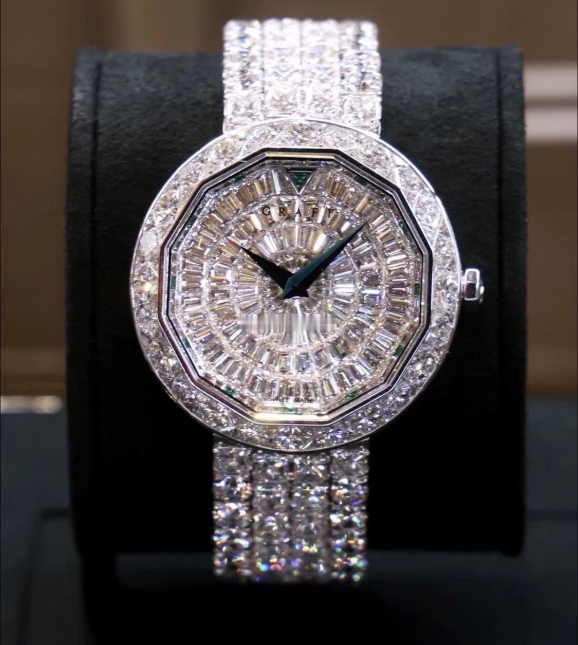 Graff格拉芙Superstar18k白金全满钻女士腕表全球限量30只每一只都由专家手工完成38m