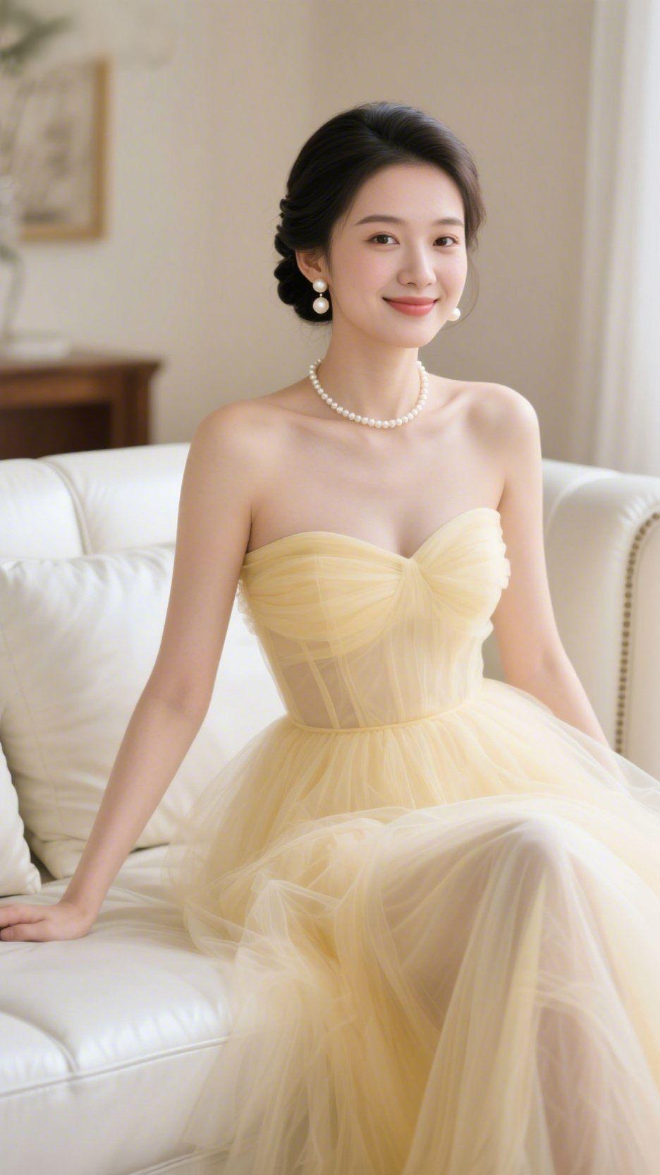 暖居静室清韵晨光轻透薄纱帷，暖霭微萦素壁扉。素榻柔绵承浅影，素垫温润纳清